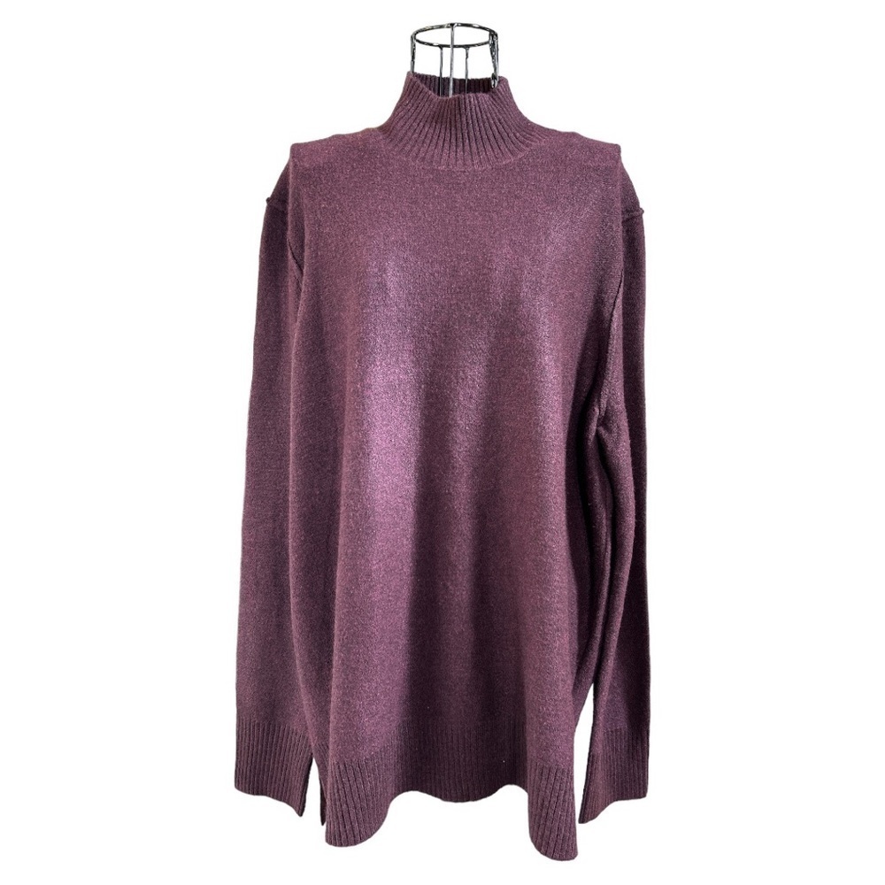 Calvin Klein Jeans Turtleneck Acrylic Blend Sweater Burgundy Size XL